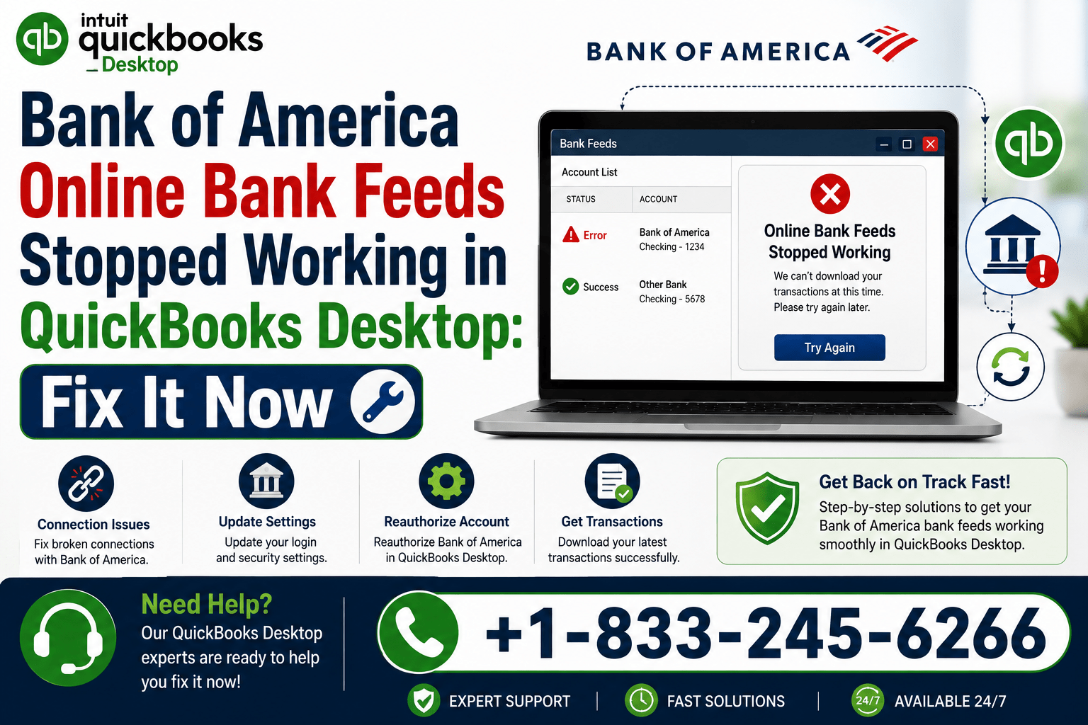 Bank of America Online Bank Feeds Stopped Working