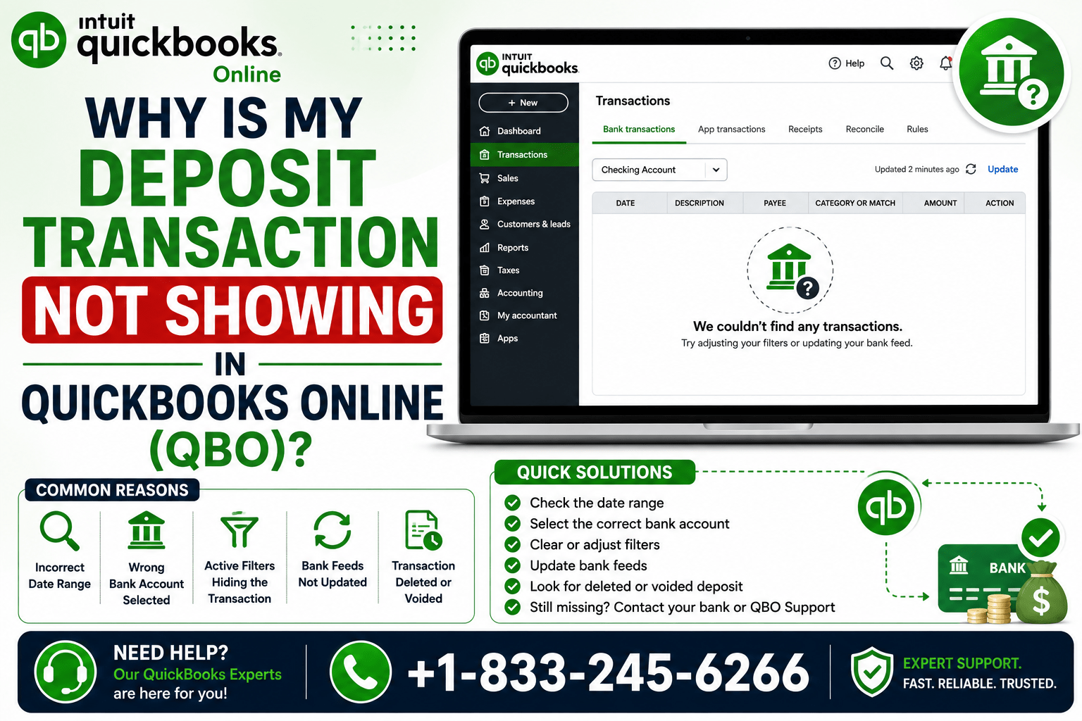 QuickBooks Online deposit