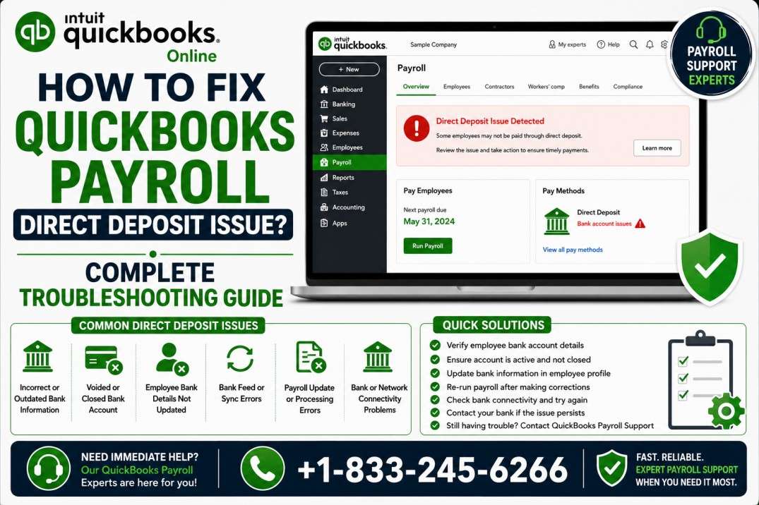 QuickBooks Payroll Direct Deposit Issue