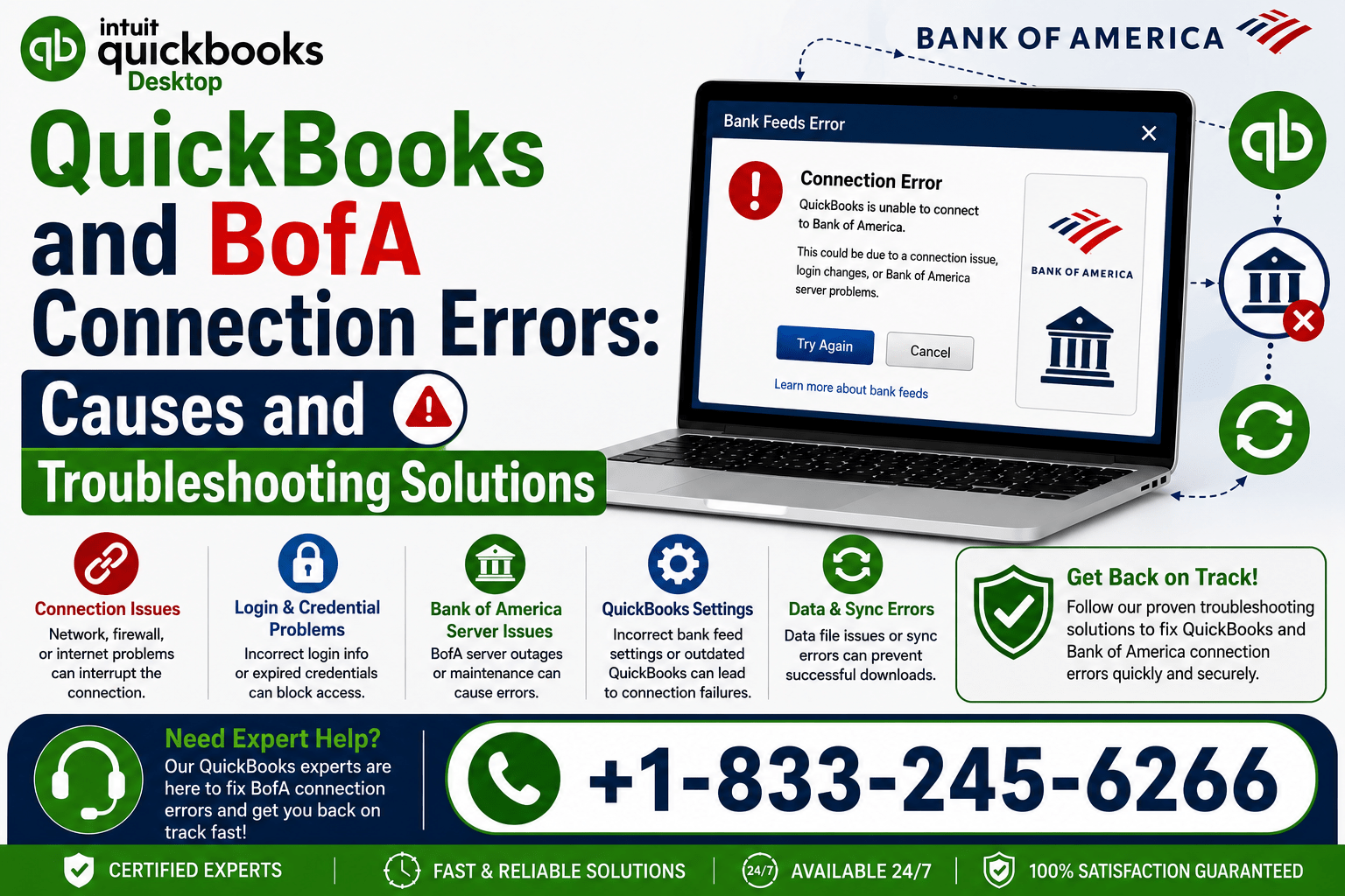 QuickBooks and BofA Connection Errors