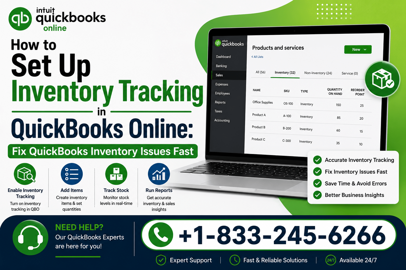 QuickBooks inventory tracking