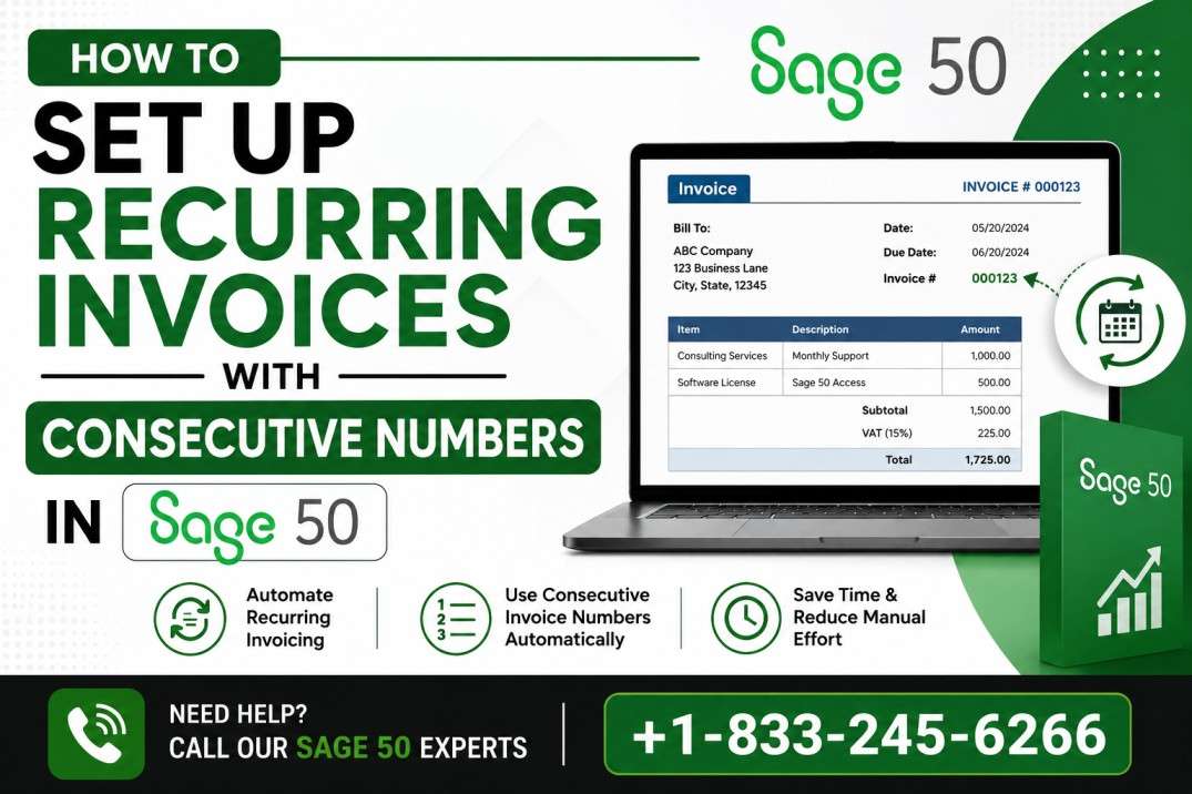 Sage 50 recurring invoices